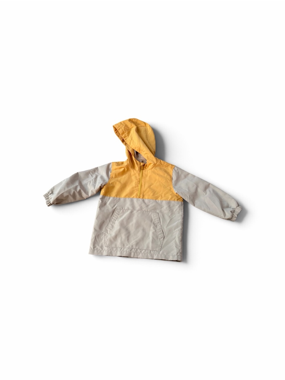 Old Navy Toddler Two-Tone Hooded Anorak Jacket — Yellow & Beige